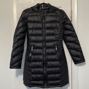 Black puffer coat